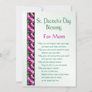 Saint Patricks Day Irish Bluting för Mamma Helgdag Julkort