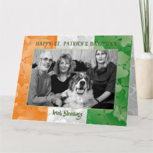 Saint patrick's day Irish flagga klöver fotot ram Kort