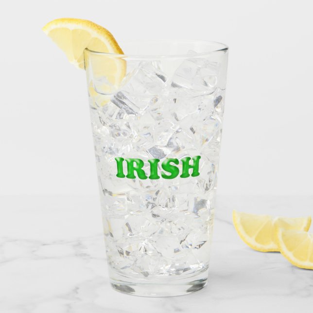 Saint patrick's day Irish Grönt brev clear Beer Glaskopp (Framsida Ice)