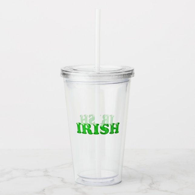 Saint patrick's day Irish Grönt brev clear Take Away Mugg (Framsida)