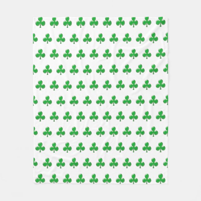 Saint patrick's day Irish Grönt Klöver Shamrock Fleecefilt (Framsidan)