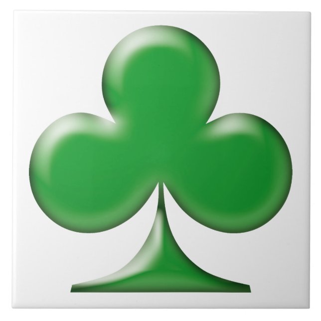 Saint patrick's day Irish Grönt Klöver Shamrock Kakelplatta (Framsidan)