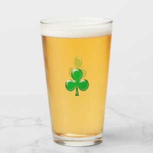 Saint patrick's day Irish Grönt Klöver Symbol Beer Glaskopp