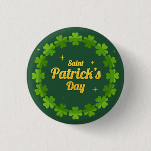 Saint patrick's day Irish Grönt Shamrock Knapp