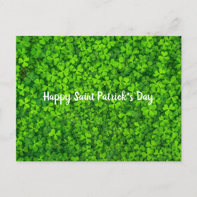 Saint patrick's day Irish Grönt Shamrock Vykort (Framsida)