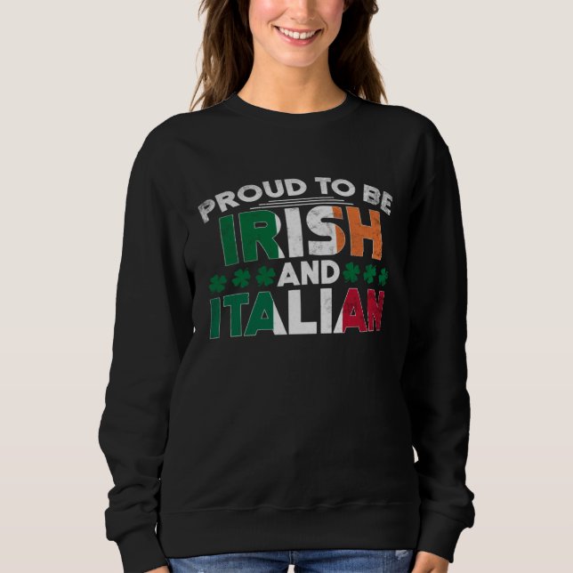 Saint Patrick's Day Irish Italian St Paddy's Day   T Shirt (Framsida)