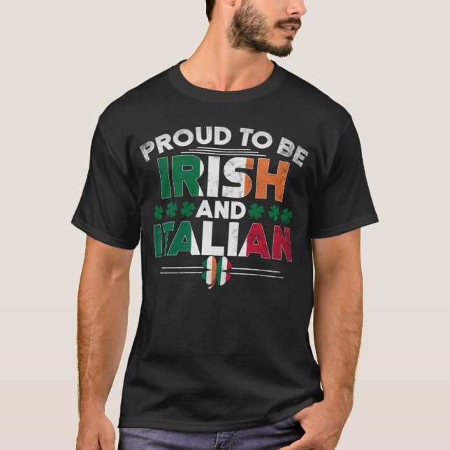 Saint patrick's day Irish Italy St Paddy's Day T Shirt (Framsida)