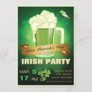 Saint patrick's day Irish Party Inbjudningar