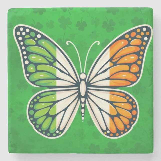 Saint Patrick's Day irländsk fjäril Stenunderlägg (Framsidan)