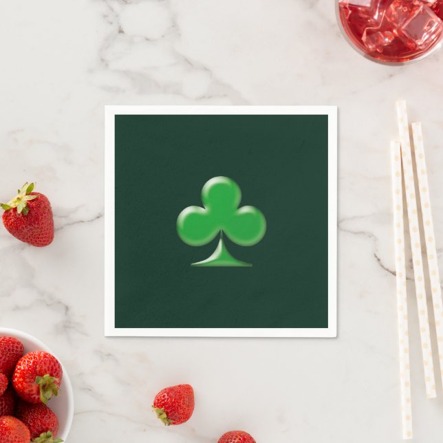 Saint Patrick's Day irländska mörkgröna Shamrock  Pappersservett (Insitu)