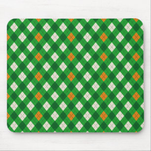 Saint Patrick's Day irländskt färgat argyle Musmatta