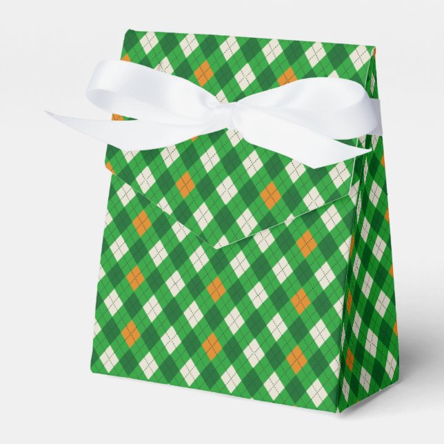 Saint Patrick's Day irländskt färgat argyle Presentaskar (Framsidan Sidan)