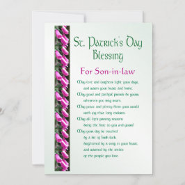 Saint Patricks Day Irländskt välsignelse för svärs Julkort