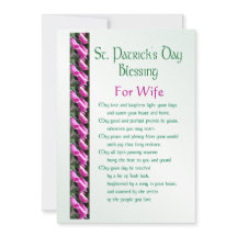 Saint Patricks Day Irländskt välsignelsekort för f