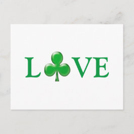 Saint patrick's day Kärlek Grönt Klöver Shamrock Vykort