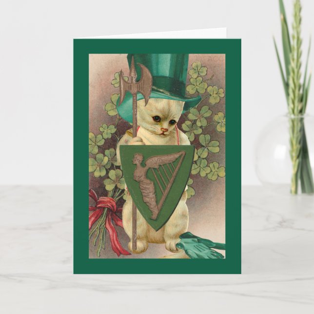 Saint Patrick's Day Katt Kort (Framsida)