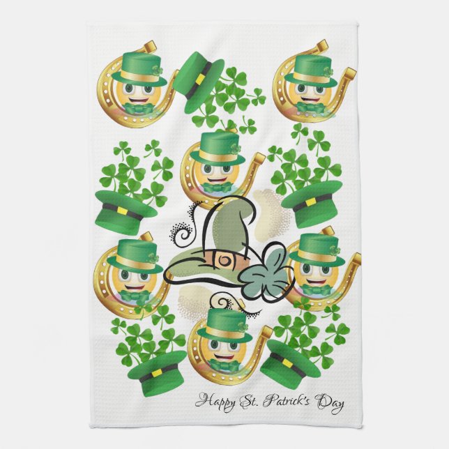 Saint patrick's day Kitchen Hand Towel Leprechaun Kökshandduk (Vertikal)
