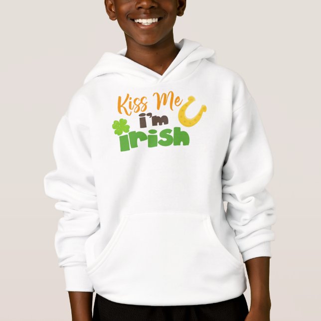 Saint patrick's day, Klöver, Kiss Me jag är irländ T Shirt (Framsida)