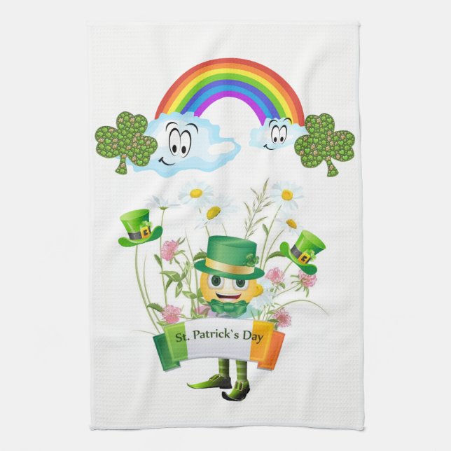 Saint Patrick's Day Kökshandtork Leprechaun Kökshandduk (Vertikal)