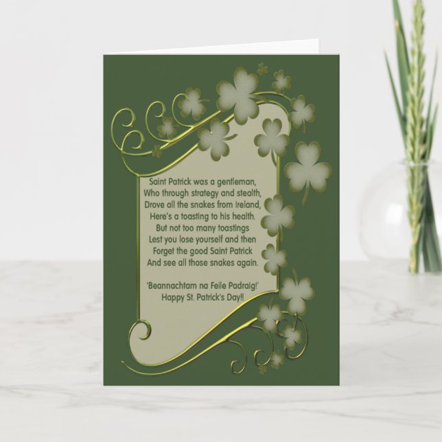 Saint Patricks Day Kort (Framsida)