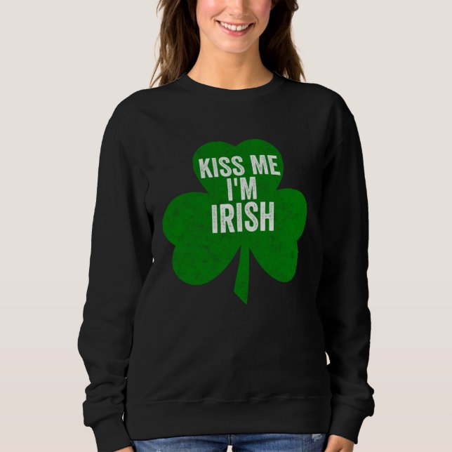 Saint Patricks Day Kyss mig jag är irländsk T Shirt (Framsida)