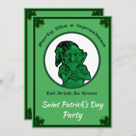 Saint patrick's day Leprechan Party Inbjudan