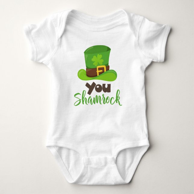Saint patrick's day, Leprechaun Hat, din Shamrock T Shirt (Framsida)