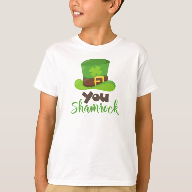 Saint patrick's day, Leprechaun Hat, din Shamrock T Shirt (Framsida)