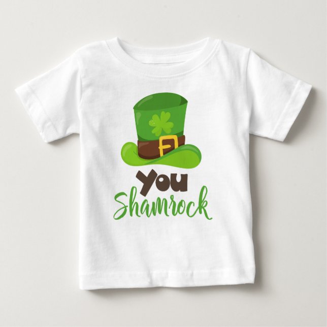 Saint patrick's day, Leprechaun Hat, din Shamrock T Shirt (Framsida)