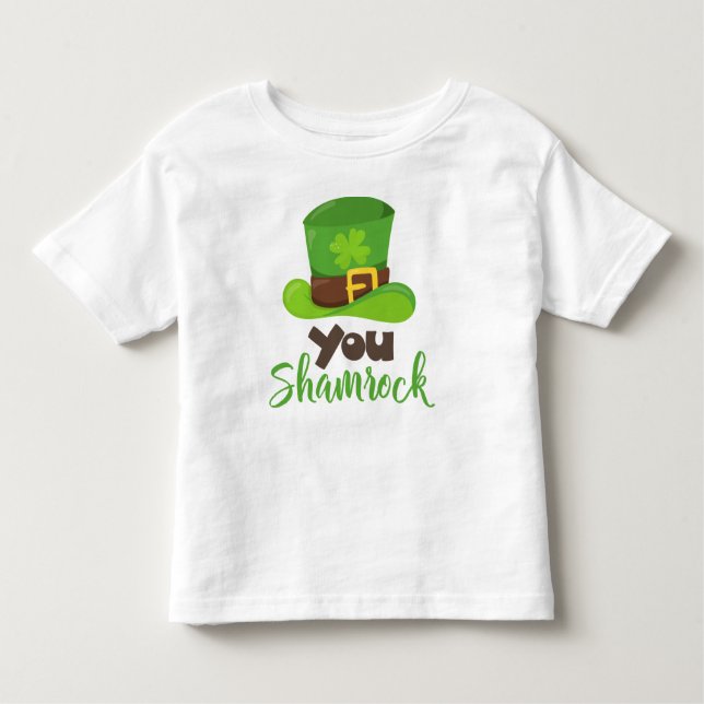 Saint patrick's day, Leprechaun Hat, din Shamrock T Shirt (Framsida)