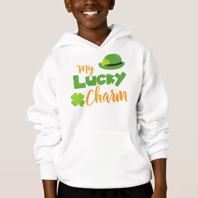 Saint patrick's day, Leprechaun Hat, Lucky Charm T Shirt (Framsida)
