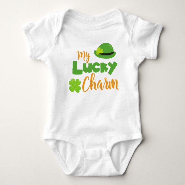 Saint patrick's day, Leprechaun Hat, Lucky Charm T Shirt (Framsida)
