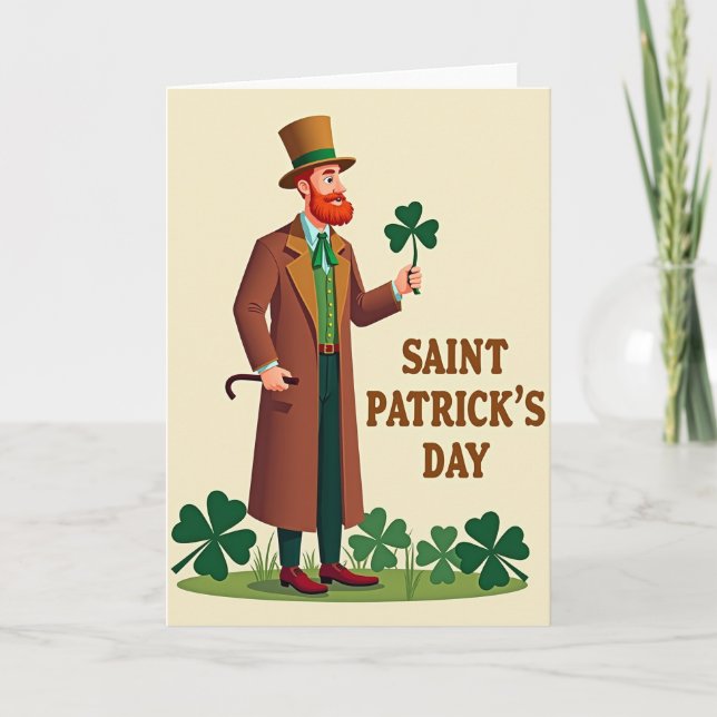 Saint Patricks Day Leprechaun-kort Kort (Framsida)