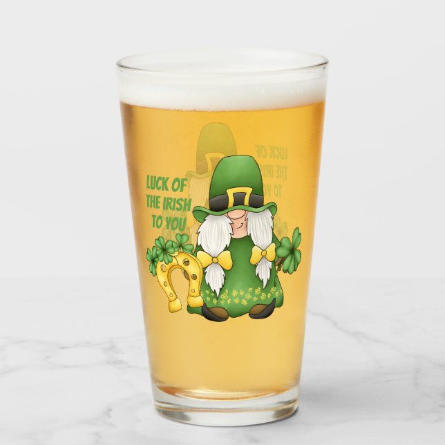 Saint patrick's day leprechaun öl Glas (Framsida fylld)
