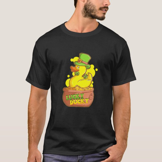 Saint patrick's day Lucky Anka - 4 Löv Klöver Duc T Shirt (Framsida)