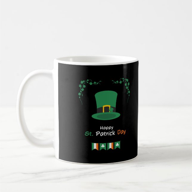Saint Patricks Day Lucky Irish - Funny Lucky Irish Kaffemugg (Vänster)