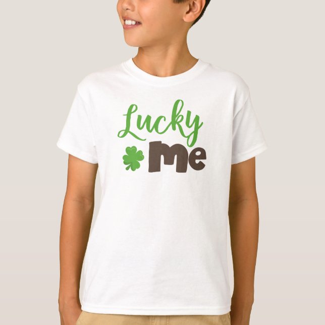 Saint patrick's day, Lucky Klöver, Lucky Me T Shirt (Framsida)