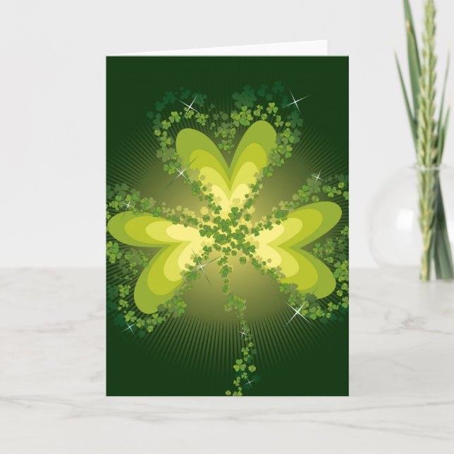 Saint patrick's day Lucky Klöver Shamrock Irish Kort (Framsida)