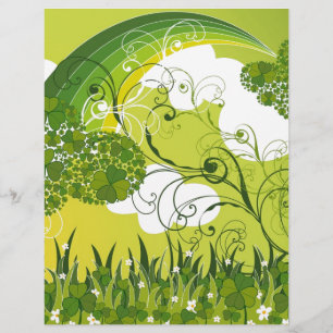 Saint patrick's day Lucky Klöver Shamrock Irish Reklamblad
