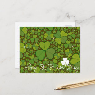Saint patrick's day Lucky Klöver Shamrock Irish Vykort