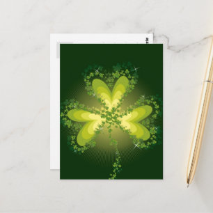 Saint patrick's day Lucky Klöver Shamrock Irish Vykort