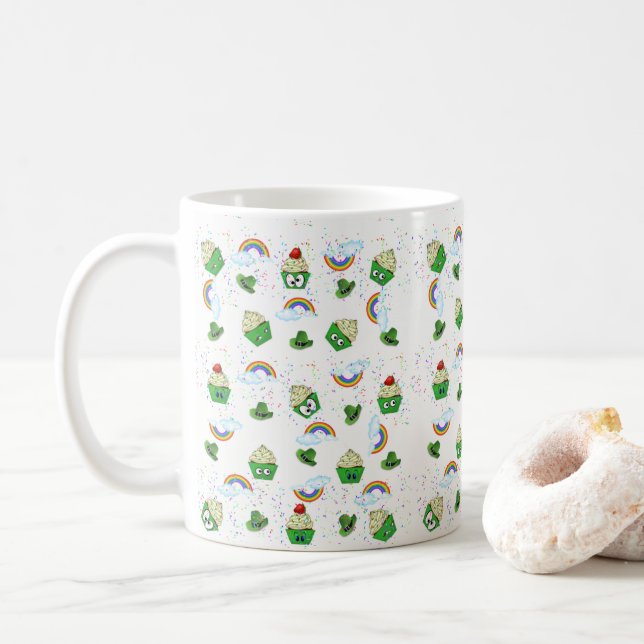 Saint Patrick's Day Muffin Cupcakes Kaffemugg (Med munk)