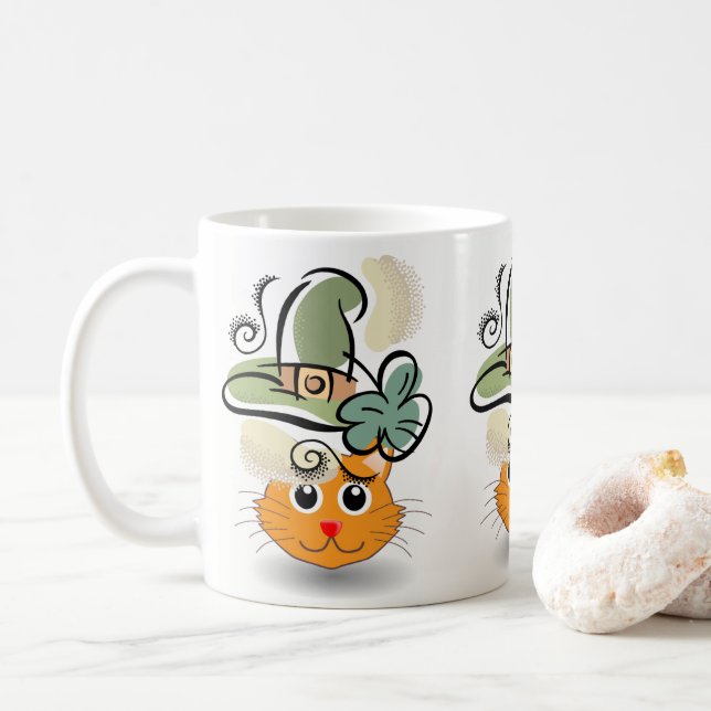 Saint patrick's day Mugg Cat (Med munk)