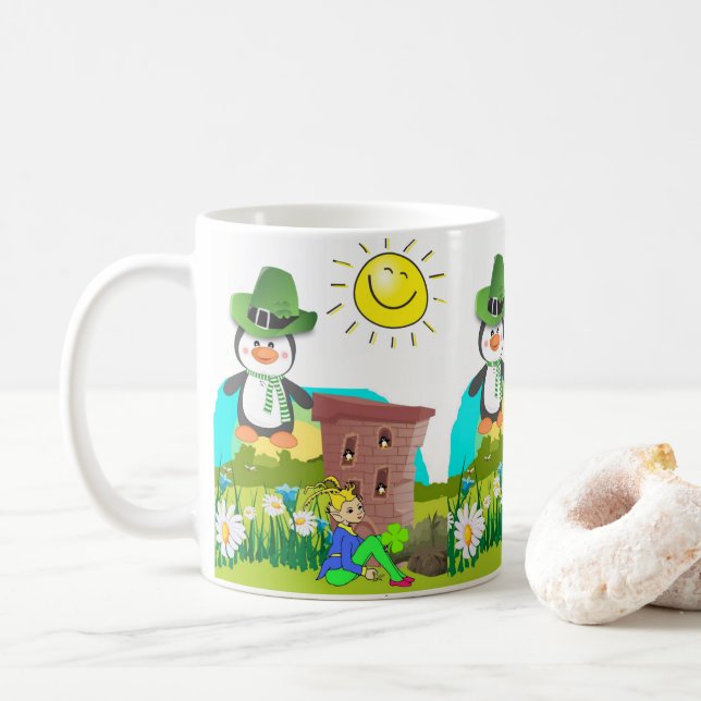 Saint Patrick's Day Mugg Pingvin (Med munk)