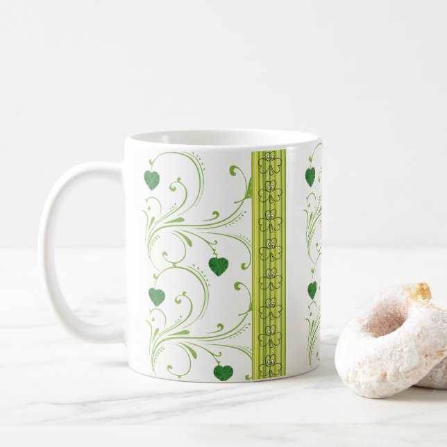 Saint patrick's day Mugg Shamrock Blommigt (Med munk)