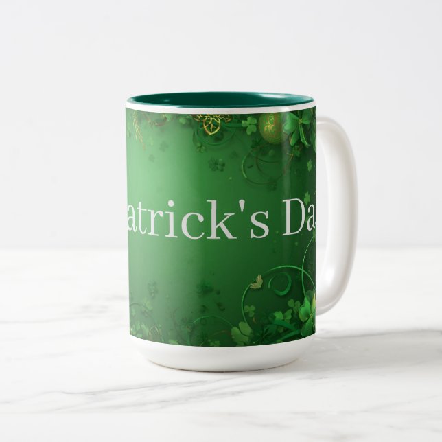 Saint Patrick's Day-mugg Två-Tonad Mugg (Framsida höger)