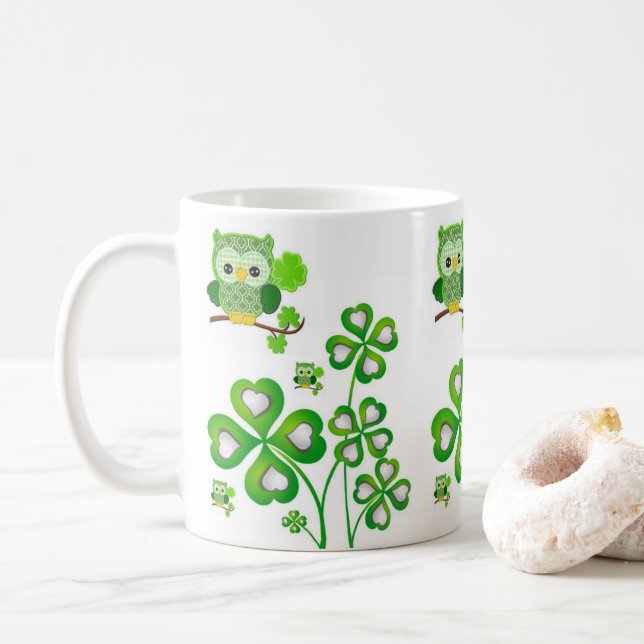 Saint patrick's day Mugg Uggla (Med munk)