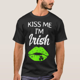Saint Patricks Day Outfit Women Manar Kiss Me Im I T Shirt