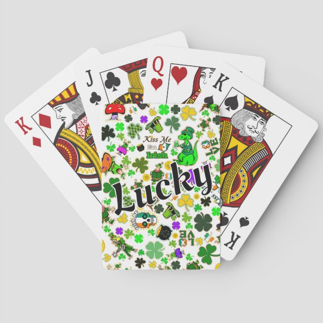 Saint patrick's day Poker Game Bra Lucky Charms Casinokort (Baksidan)