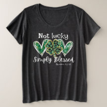Saint Patricks Day Religiösa Plus Storlek Shirt